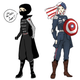 Illustration for article titled Hijab-Wearing Lady Draws Herself As Different Marvel Superheroes